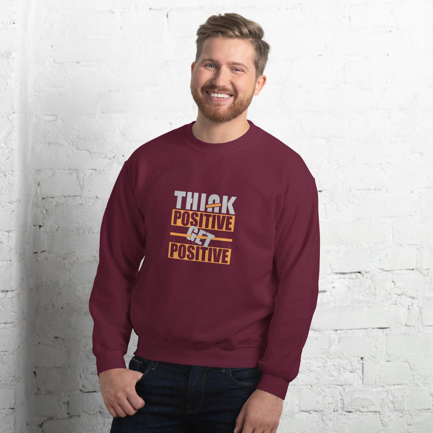 Sweatshirt "Think Positive Get Positive" - Koolmi