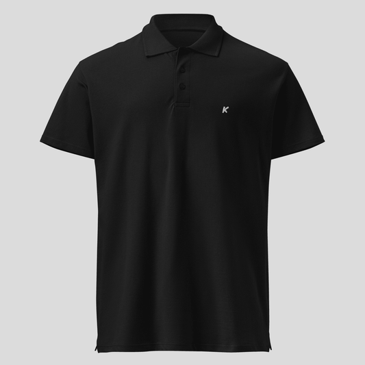POLO FEMME NOIR BRODÉ - Koolmi