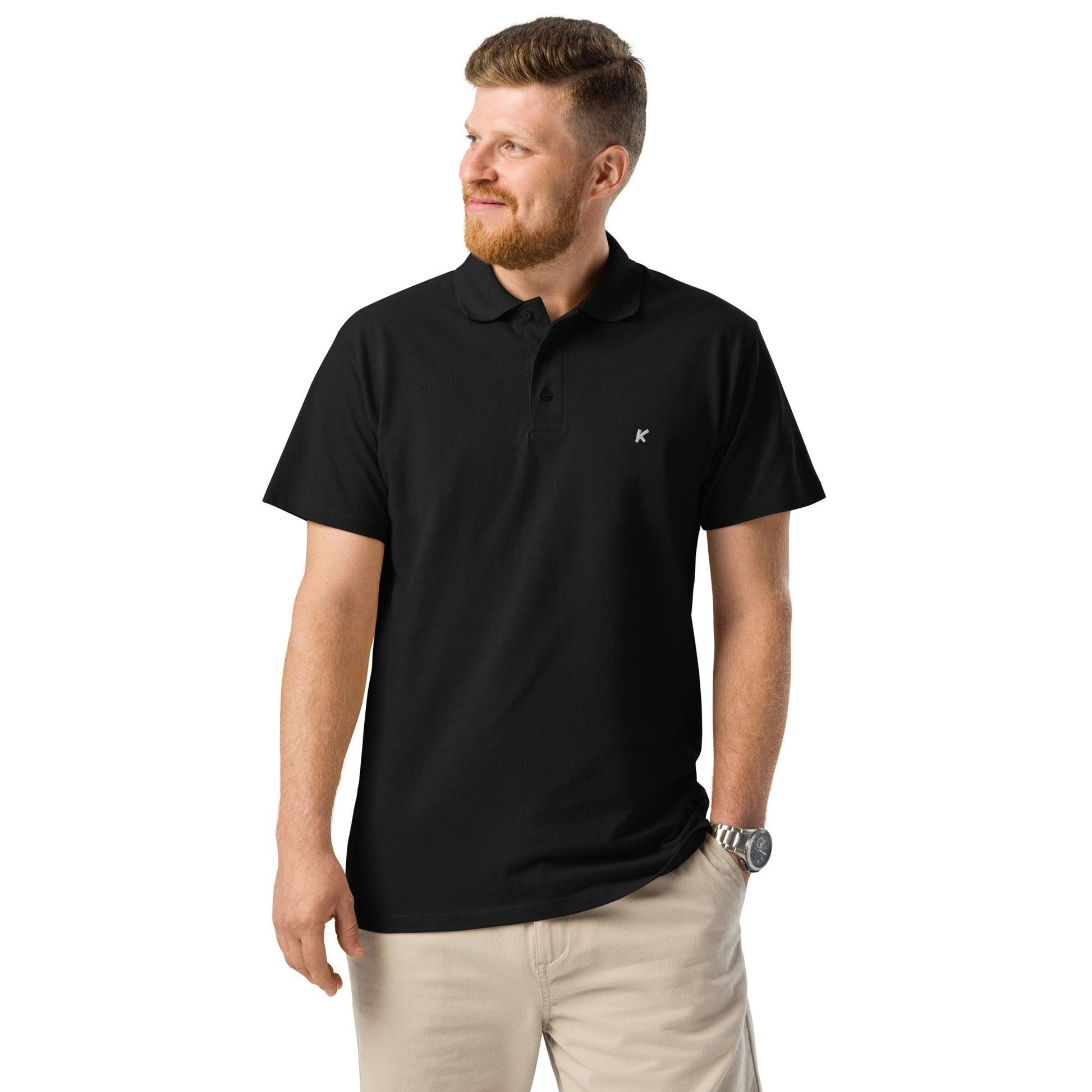 POLO HOMME NOIR BRODÉ - Koolmi