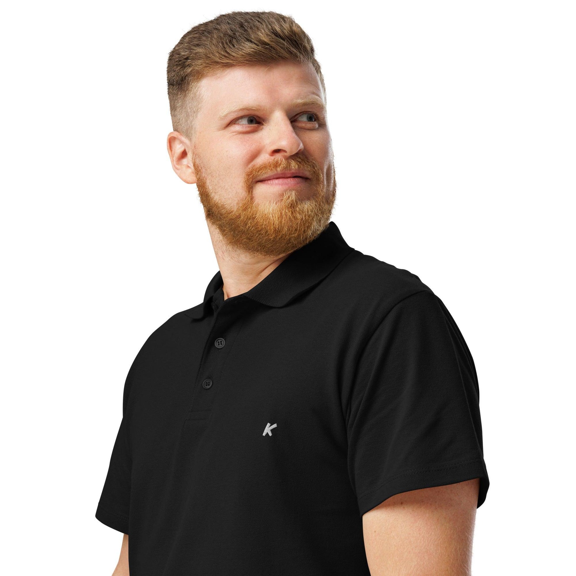 POLO HOMME NOIR BRODÉ - Koolmi