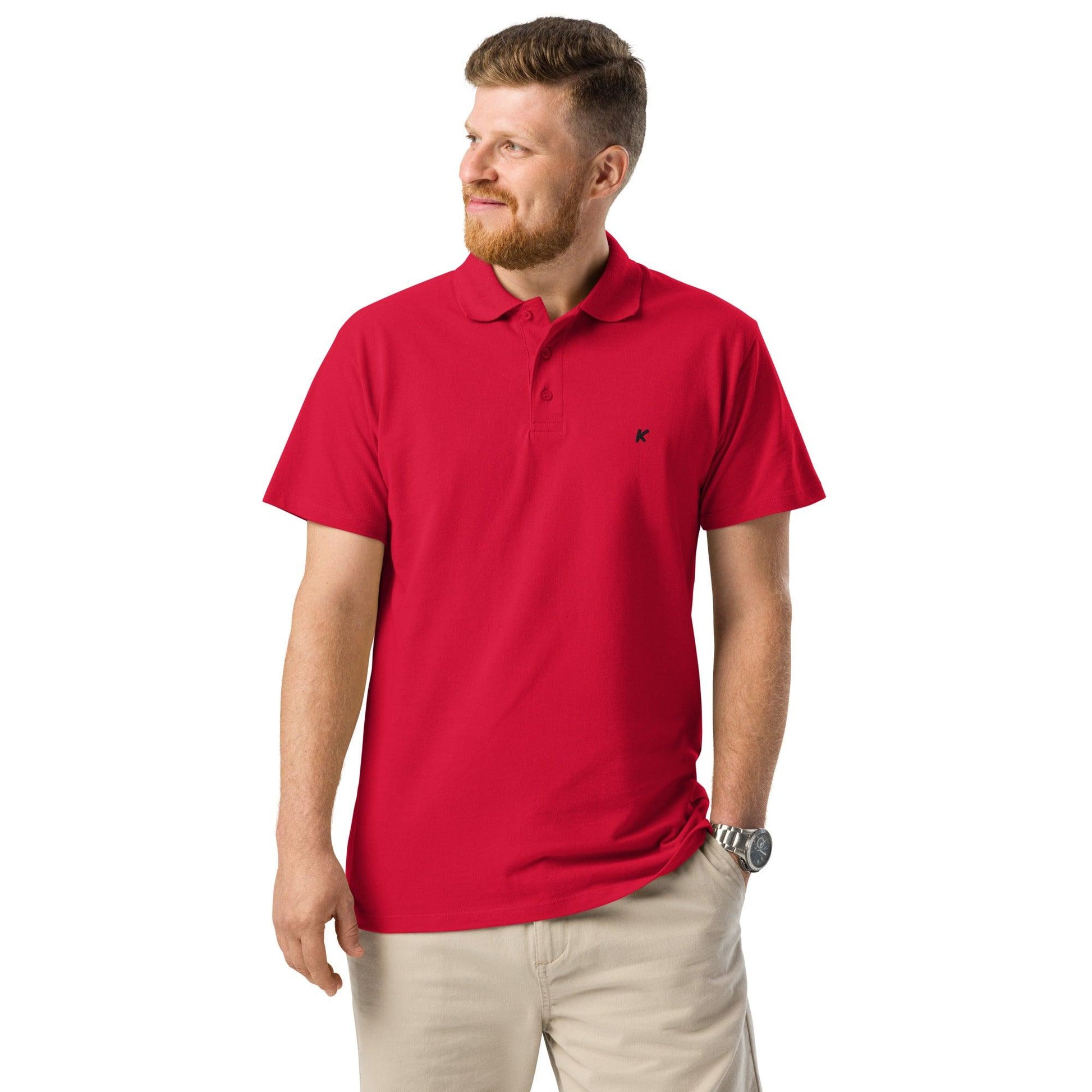 POLO HOMME ROUGE BRODÉ - Koolmi