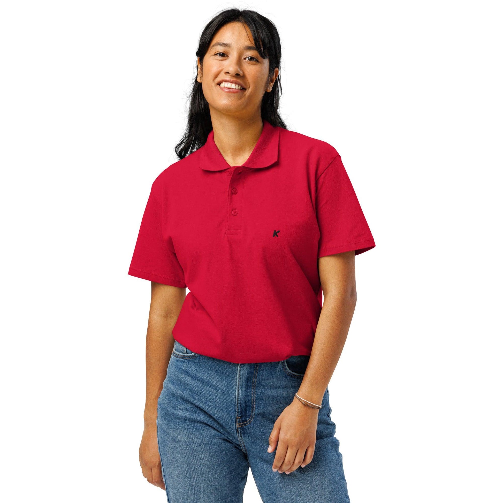 POLO FEMME ROUGE BRODÉ - Koolmi