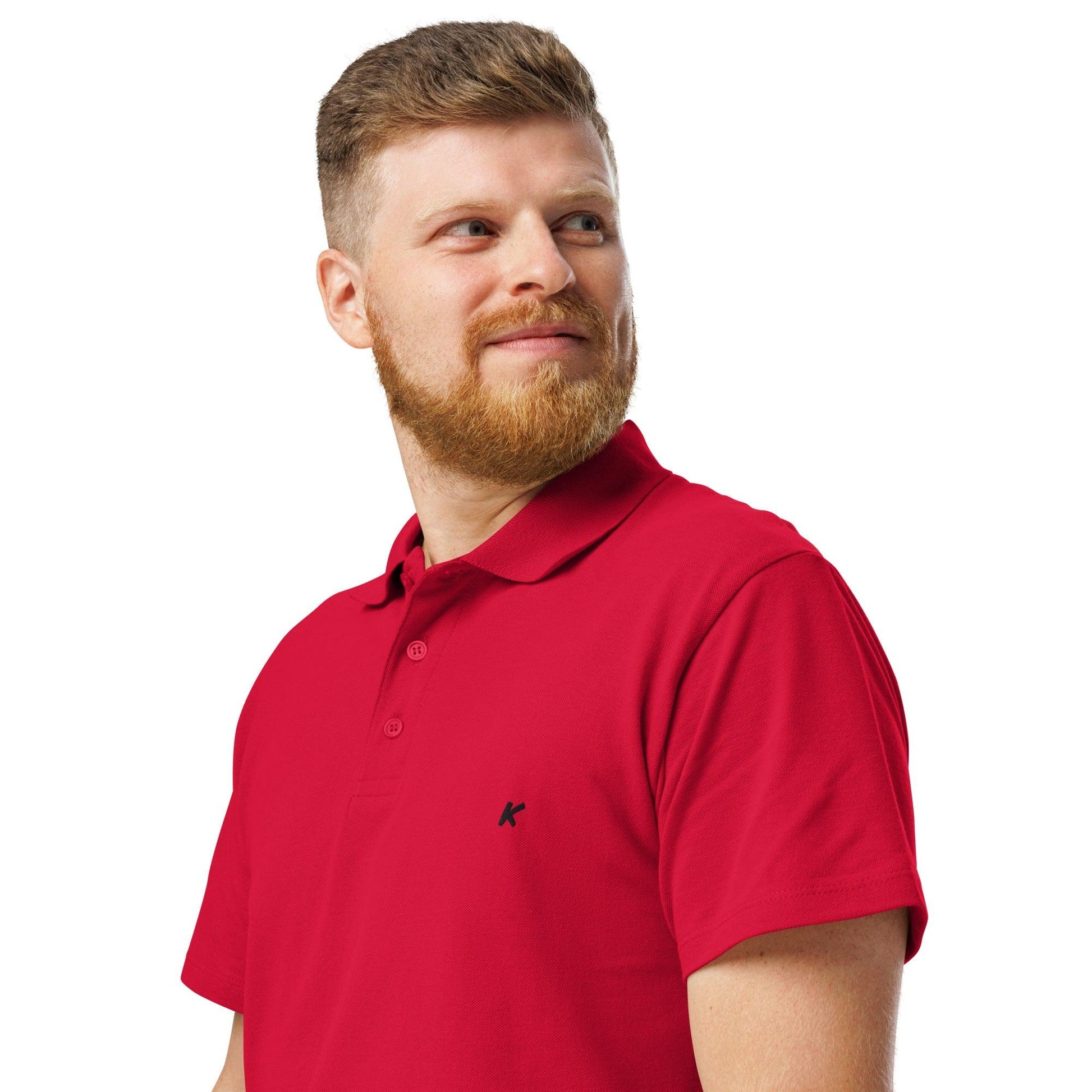 POLO HOMME ROUGE BRODÉ - Koolmi