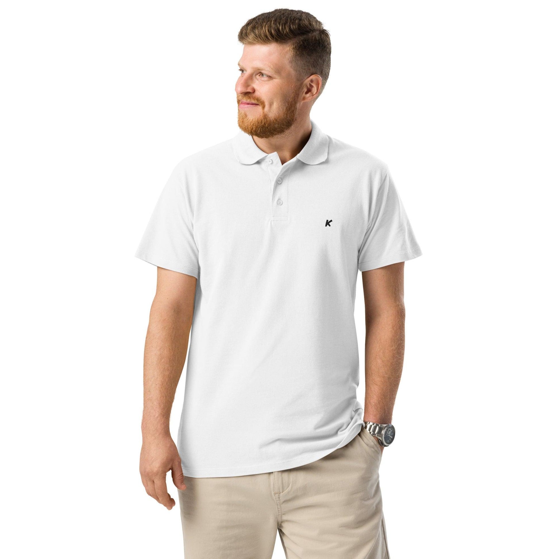 POLO HOMME BLANC BRODÉ - Koolmi