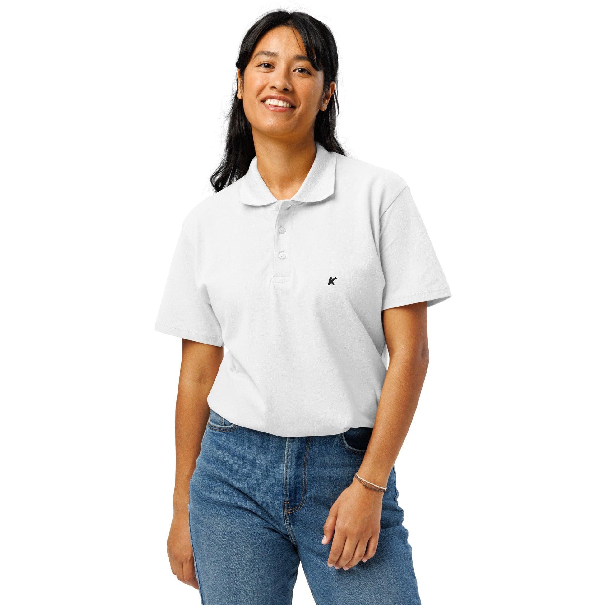 POLO FEMME BLANC BRODÉ - Koolmi