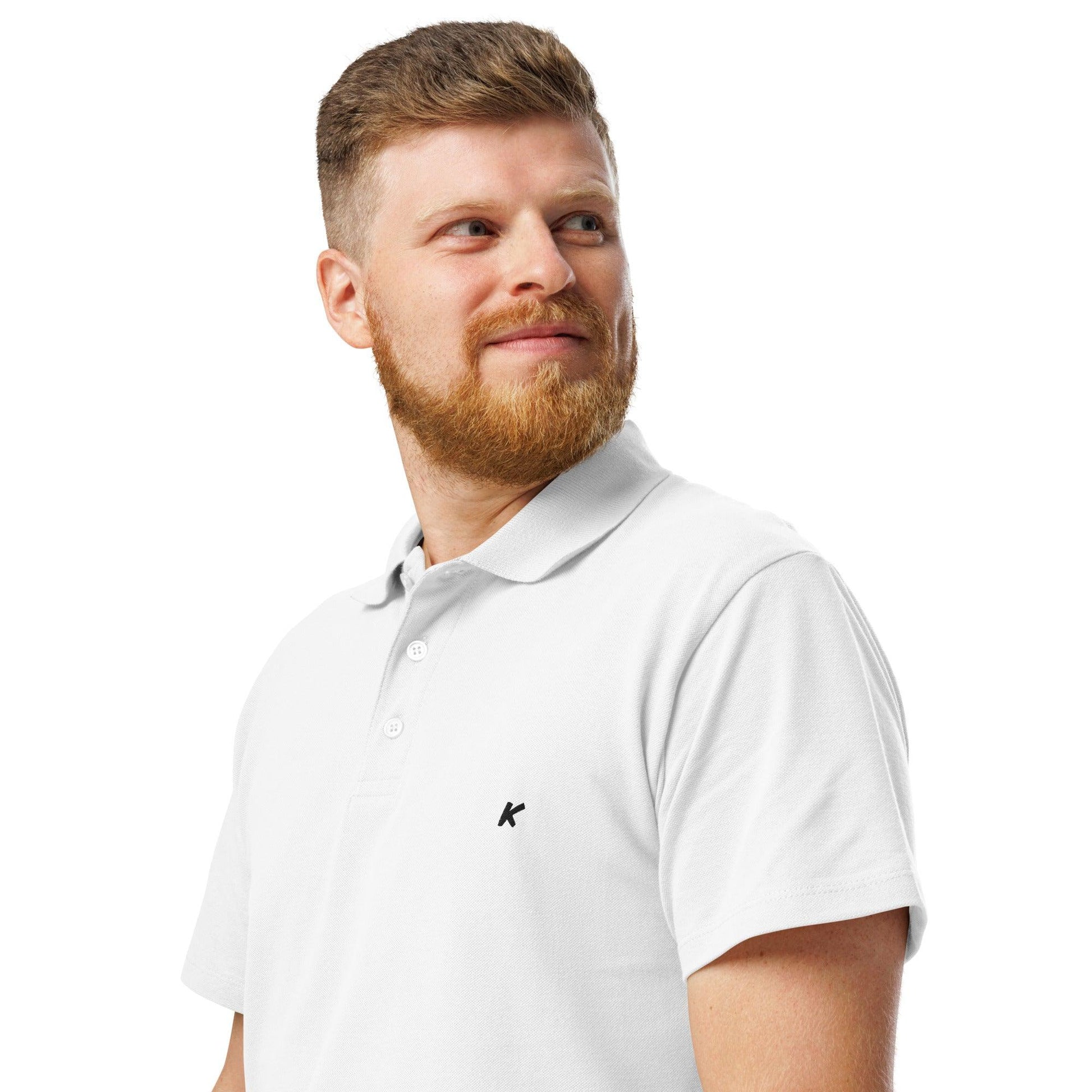 POLO HOMME BLANC BRODÉ - Koolmi