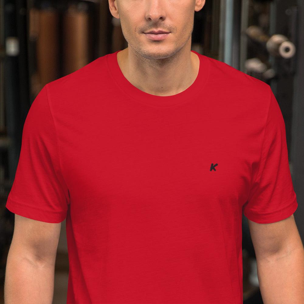 T-SHIRT HOMME ROUGE BRODÉ - Koolmi