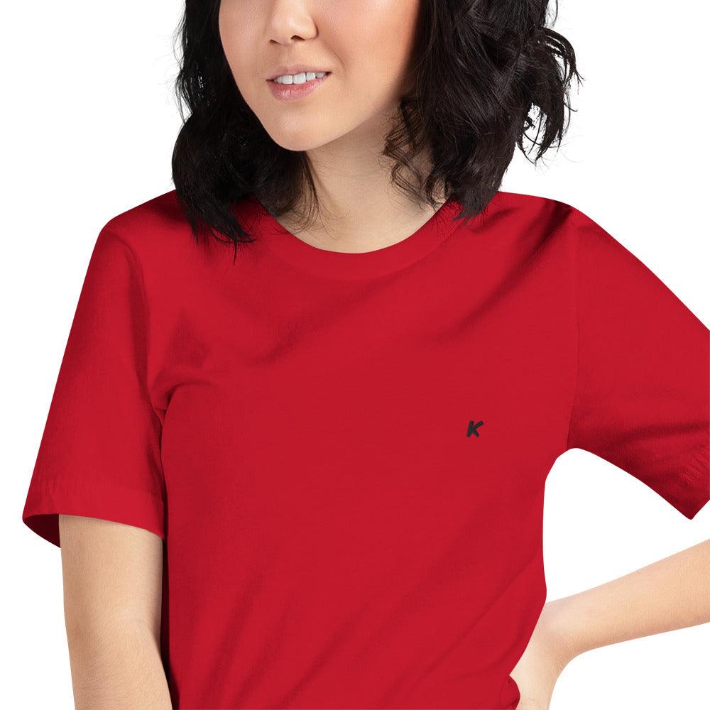 T-SHIRT FEMME ROUGE BRODÉ - Koolmi